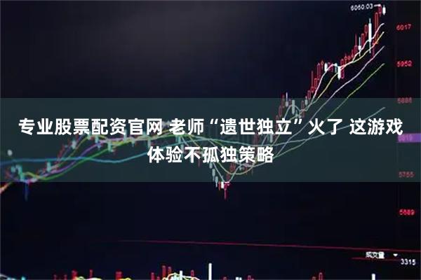 专业股票配资官网 老师“遗世独立”火了 这游戏体验不孤独策略